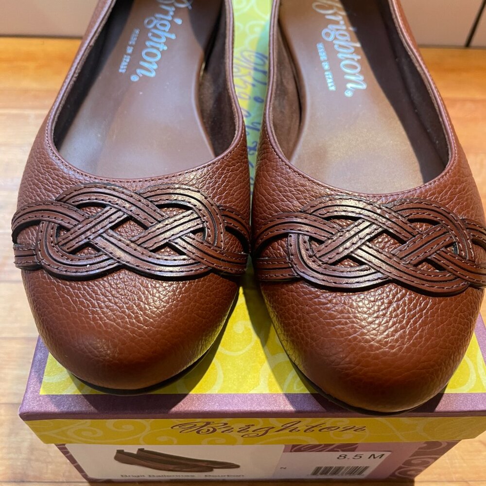 Brighton Brigit Ballerinas - Bourbon - Worn ONCE - Like NEW 8.5